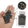 Flosius 1000 Pcs Hair Extension Beads 5mm Silicone Micro Rings Links Beads for I Tip Human Hair Extensions Tool (Dark Brown, 1000 Pcs)