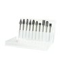 YUFUTOL Carbide Burr Set - 10pcs Double Cut Solid Carbide Rotary Burrs 3mm(0.118'') Shank Fits Die Grinder Drill for Woodworking,drilling Metal Carving Engraving Polishing