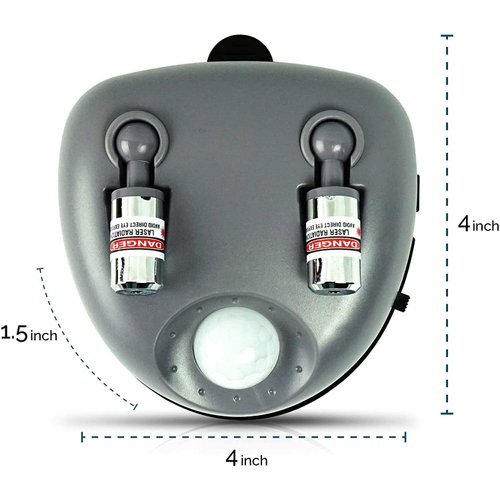 Zone Tech Garage Parking Assist Dual Laser Guide - High-Tech Professional 360 –Degree Adjustable to Wider Angles, Sensor with AC Adapter and Battery Backup for Car/Automotive