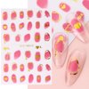 Marble Wave Nail Art Stickers Decals, 3D Stripe Line Nail Self-Adhesive Sticker Designs, Gold Line Heart Nail Transfer Decal Decorations for Women Girls DIY French Nail Art Sticker Resin Nail Art Tips