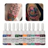 ATOMUS Tattoo Inks Set, 10 Colors 1/6oz (5ml) Complete Tattoo Pigment Kit for Body Tattoo Practice Tattoo Supply Kit