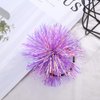 Minkissy Pom Hair Ties Sparkle Ball Hair Bands Elastic Ponytail Holders 6PCS xmas party favors(White Yellow Purple Blue Pink Light Purple)
