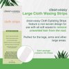 Clean + Easy Cloth Wax Strips – Non-Woven Wax Strips for Hair Removal, Salon and At-Home Use for Face, Legs & Body, 3”x9”, 100 Count