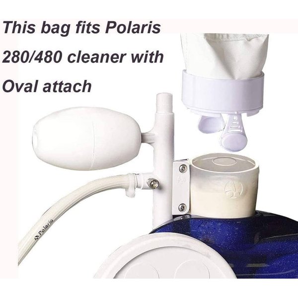 Pool Spa Part Nylon Mesh Pool Cleaner All Purpose Bag Fits Polaris 280, 480 Pool Cleaner Zippered All Purpose K13 K16(2 Pack)
