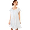Nanxson Womens' Cotton Nightgown Short Sleeve Sleepwear Vintage Victorian Nightshirt Lounge Dress (Small, White)