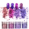 Laza 12 Colors Glitter Nail Art Acrylic Nails Powder Mixed Sequins Iridescent Flakes Ultra-Thin Paillette Sparkles Tips Chunky Box 120g for Face Eyes Body Hair Crafts Tumblers - Mermaid Princess