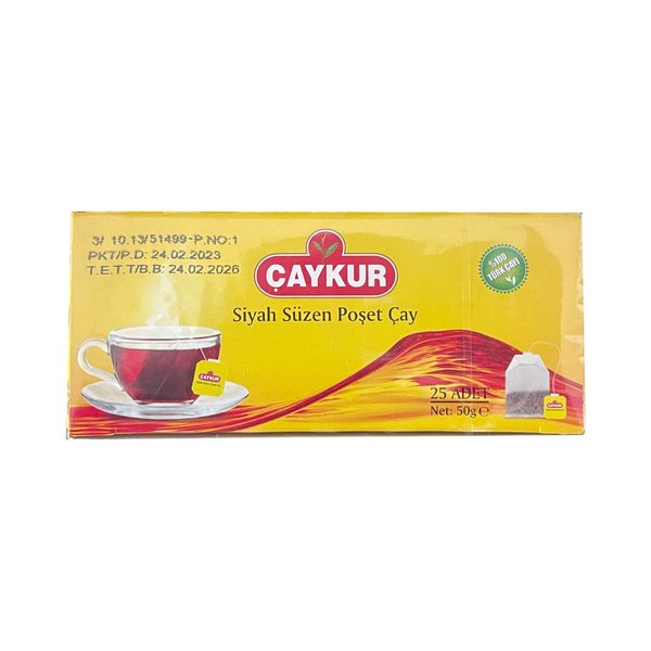 Turkish Black Tea Bags Çaykur- 2 package/Total 50 bags