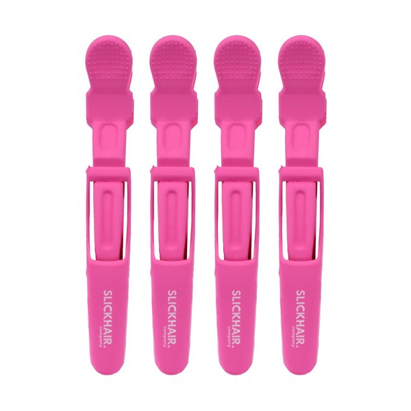 Slick Hair Company Grip Hair Clips 4 pack | For Styling & Sectioning | Professional Hair Styling Clips | Non-Slip Grip | 4pc Set