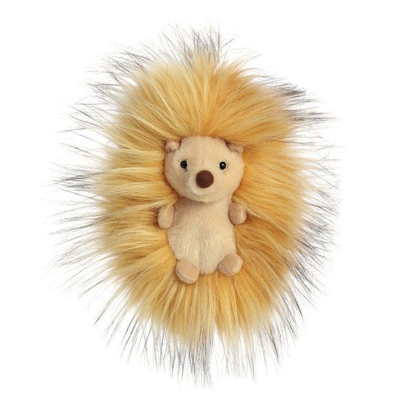 Aurora® Exquisite Luxe Boutique™ Woody Hedgehog™ Stuffed Animal - Luxurious Elegance - Sensory Delight - Brown 6 Inches