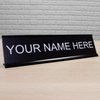 Custom Name Plate for Door, Office, Wall, Personalized With Your Text, 2” x 8” (1 Line, Black)