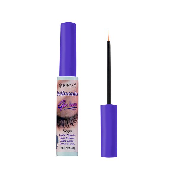 Prosa PROFESSIONAL MAKEUP Liquid Eyeliner, Ultra-Pigmented, 4 en uno Black Liquid Eyeliner 0.35 oz