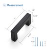 Ravinte 10 Pack Square Cabinet Pulls 2-1/2 Inch Black Kitchen Cabinet Handles Matte Black Kitchen Hardware for Cabinet Black Drawer Pulls Drawer Handles Come with Screwdriver