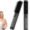 Cordless Hair Straightener Brush Portable Straightening Comb for Travel/Home/Outdoor, Negative Ion Hot Comb Hair Styling Comb for Women, 5000mAh USB Rechargeable, Anti-Scald