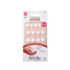 KISS Salon Acrylic, Press-On Nails, Nail glue included, 'Rumour Mill', White, Medium Size, Squoval Shape, Includes 28 Nails, 2g Glue, 1 Manicure Stick, 1 Mini File