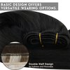 Sunny Black Sew in Hair Extensions 24inch Human Hair Weft Jet Black Hair Extensions Real Human Hair Sew in Black Weft Hair Extensions for Women Add Hair Length 100G