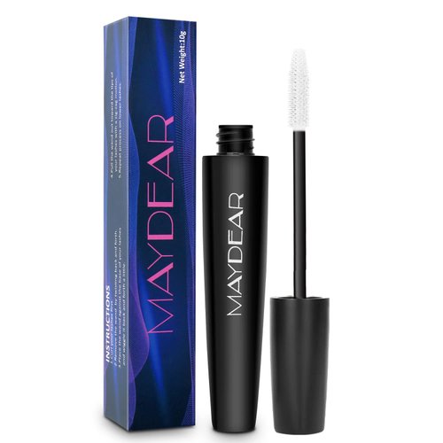 Maydear White Mascara for Eyelashes, Waterproof Colored Mascara Long Lasting Smudgeproof Color Mascara for Women Fast Dry Lengthening Eye Makeup Party Stage Use
