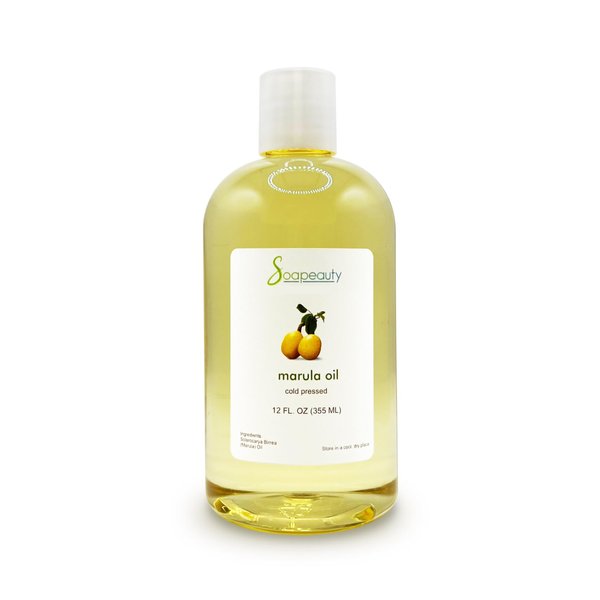 Marula Oil by Soapeauty | 100% Pure & Natural, Cold Pressed, Rich in Vitamin E & Omega Fatty Acids | Best for Skin, Hair, Face, Nails, and Soap Making | 12 fl oz
