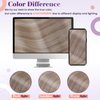 LaaVoo Clip in Hair Extensions Human Hair Ombre Real Hair Extensions Clip ins Human Hair Light Brown Ombre Ash Blonde Mix Platinum Blonde Remy Hair Extensions Clip in Human Hair 18 Inch 5pcs/80g