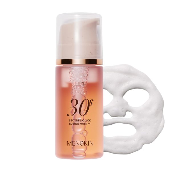 MENOKIN 30 Seconds Quick Bubble Mask(LIFT), Collagen Korean Facial Mask, Hydration improvement,Moisturizing,Easy-to Use,Glass Skin,3.21 fl.oz