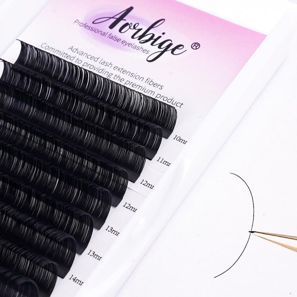 Aorbige Cashmere Lash Extensions C CC D DD L B J M Curl 0.03-0.20 thickness, Super Soft Matte Black Individual Eyelashes Tray, Premium Lashes Volume Eyelash Extensions 10-17MM (J-0.05, 10-17mm)