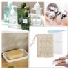 FHDUSRYO 2Pcs Soap Saver Bags, Handmade Soap Saver Bag Pouch, Exfoliating Mesh Soap Saver Bag with Drawstring, Bar Soap Pouch Bubble Sack Foaming and Drying for Washing Face, Bath, Shower