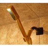 Solid Brass Angled Shower Head with a Natural Brass Finish