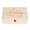 Personalized Wooden Keepsake Box - Custom Engraved Memory Box for Travel Souvenirs, Photos, Letters, Wedding Gifts, Anniversary Gifts, Valentine's day, Adventure Keepsake Box for Travelers and Couples