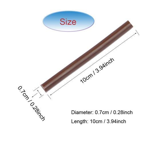 JFFX 12 Pieces Hair Extensions Keratin Gun Bond Glue Sticks Pre-Bonding Hair Styling Tools (Brown Color)