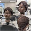 African Mannequin Head with 100% Human Hair Curly Cosmetology Manican Mannequins Heads with Stand for Display Practice Braiding Styling Training Head Hair Styling
