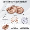 QIYUE 22 Momme Silk Eye Mask for Sleeping，3D Contoured Cup Sleeping Mask & Blindfold,Breathable & Soft for Sleeping, Yoga, Traveling (Caramel)