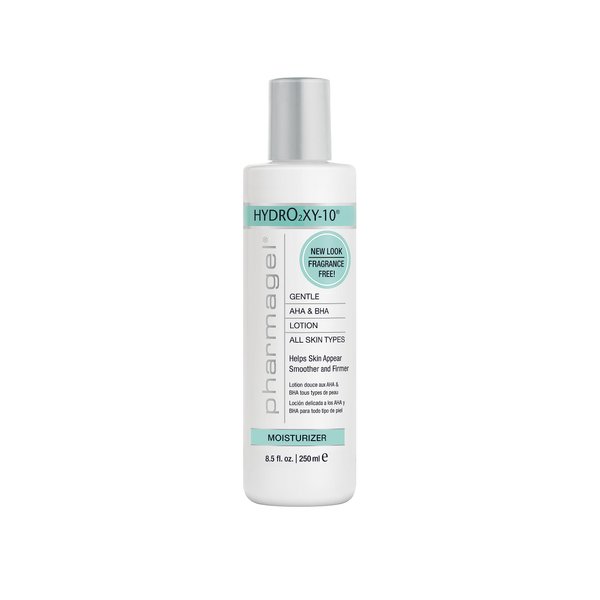 Pharmagel Hydro2 Xy 10 Lifting and Firming Concentrate Moisturizer | AHA and BHA Facial and Body Lotion | Rapid Absorption with Stabilized Oxygen - 8.5 fl. oz.
