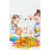 LZSQTOYS 560 PCS Building Blocks Set, Different Shape Educational Construction Engineering Set 3D Puzzle, Interlocking Creative Connecting Kit,Great Toy for Both Boys and Girls CMB-140
