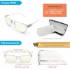 J+S Vision Blue Light Shield Computer/Gaming Glasses - 0.0 Magnification - Anti blue light 100% UV protection - Low Color Distortion Lens, Classic Rectangle Clear Frame