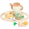 Asweets Wooden Tea Set for Little Girls,Tea Party Set Play Kitchen Accessories for Kid Playset Pretend Toddler Tea Set Toy