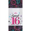 Colorful Chic Sweet Sixteen Birthday Celebration Cello Party Favour Bag (20 Pack), Multi Color, 9 1/2" X 4" X 2 1/4".