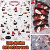 7 Pics 5D Halloween Nail Stickers, Small Cute Cartoon Nail Stickers for Kids, Girls and Women, Goth Nail Charms, Accessories for Nail Art, Pegatinas para Uñas