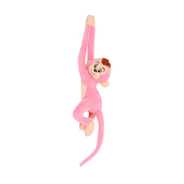 zhidiloveyou 27.6" Hanging Monkey Stuffed Animals Plush Cute Monkey Toy for Kids Adults, Pink