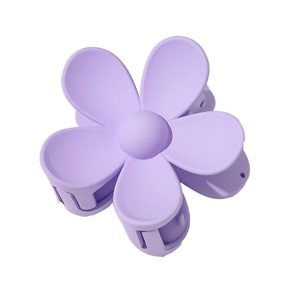 1Pc Purple Hair Claw Clips Flower Shaped Plastic Jaw Clips Anti-scratch Smell-less Useful Hold Tightly Purple Clips and Barrettes Hair Clips