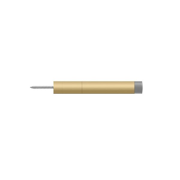 Deltana BDS450U4 Extension Baseboard Door Bumper; Solid Brass; Brushed Brass Finish