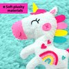 KRAFUN Unicorn Beginner Animal Sewing Kit for Kids Age 7-13 My First Art & Craft, Includes 3 Stuffed Animal Dolls Panda, Fox, Instructions & Plush Felt Materials for Learn to Sew, Embroidery