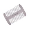 Beard Comb EDC Mustache Stainless Steel Wallet Comb Beard & Hair Pocket Mini Anti-Static Comb for Man(travel metal wallet)