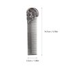 Hair Comb,Oil Hair Styling Spring Comb Pocket Beard Comb Zinc Alloy Skull Pattern Hair Brush for Men, Use for Head Hair or Beard Portable Hair Styling Tool for Home Salon(silver)