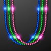 FlashingBlinkyLights Light Up LED Mardi Gras Bead Necklaces in Multicolor Assortment (Party Set of 12)