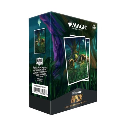 Ultra PRO - MTG Duskmourn 105ct Apex Deck Protector Sleeves Artwork of Exhume, 105 Standard Size Card Sleeves for Magic: The Gathering, Gloss Clear Front, Textured Print, Durable Card Protector