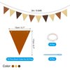 uxcell 6 Set Pennant Banner Flag, 59 Ft Triangle Bunting Flag Birthday Party Supplies for Christmas Wedding Holiday Decoration Dark Brown
