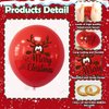 Leesgel Merry Christmas Balloons for Party Decorations, Christmas Latex Balloons for Party Supplies, Christmas Ornaments Decor, Xmas Birthday Baby Shower Decor (15pcs)