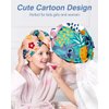 Akkya Microfiber Hair Towel Wrap for Kids Girls Women 2 Pack Drying Turban Towels for Wet Hair Quick Dry Head Wraps Cute Hawaiian Cartoon Print