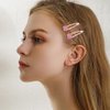 20 PCS Cute Peaches Pink Y2K Hair Clips, Metal Snap Hair Barrettes for Women Hair Accessories for Women Girls Sweet Bangs Clip 2000s Decorative Hair Clips Y2k Accessories
