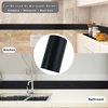 DESOMINOR 11 Yard Black Border Peel &Stick Black Wood Grain Wallpaper Border Removable Waterproof Bathroom Mirror Frame Sticker