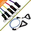 SmarterLife Resistance Bands for Working Out, Physical Therapy - Workout Bands for Women, Men - Tone Arms, Legs, Chest, Booty - 5 Exercise Bands with Handles, Ankle Straps, No-Slip Door Anchor, Bag